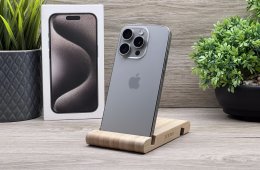 iPhone 15 Pro Natural Titanium 128GB 2 ÉV Garanciával Számlával 94% Akku