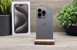 iPhone 15 Pro Natural Titanium 128GB 2 ÉV Garanciával Számlával 90% Akku