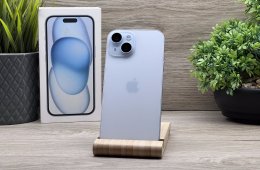 iPhone 15 Blue 128GB 2 ÉV Garanciával Számlával 92% Akku