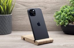 iPhone 15 Black 128GB 2 ÉV Garanciával Számlával 91% Akku