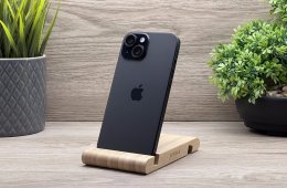 iPhone 15 Black 128GB 2 ÉV Garanciával Számlával 91% Akku