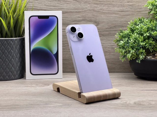 Hibátlan iPhone 14 Purple 128GB 2 ÉV Garanciával Számlával 100% Akku