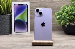 Hibátlan iPhone 14 Purple 128GB 2 ÉV Garanciával Számlával 100% Akku