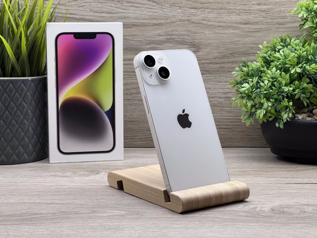 Hibátlan iPhone 14 Starlight 128GB 2 ÉV Garanciával Számlával 93% Akku