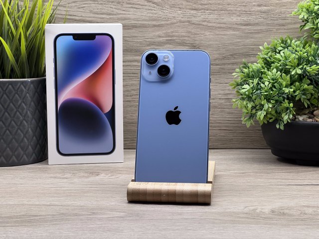 Hibátlan iPhone 14 Blue 128GB 2 ÉV Garanciával Számlával 93% Akku