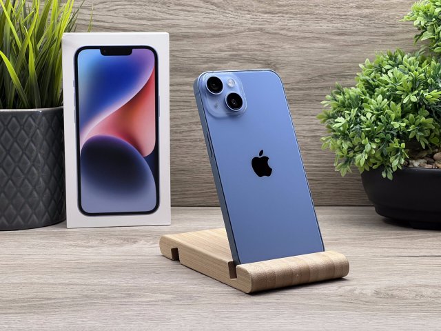 Hibátlan iPhone 14 Blue 128GB 2 ÉV Garanciával Számlával 93% Akku