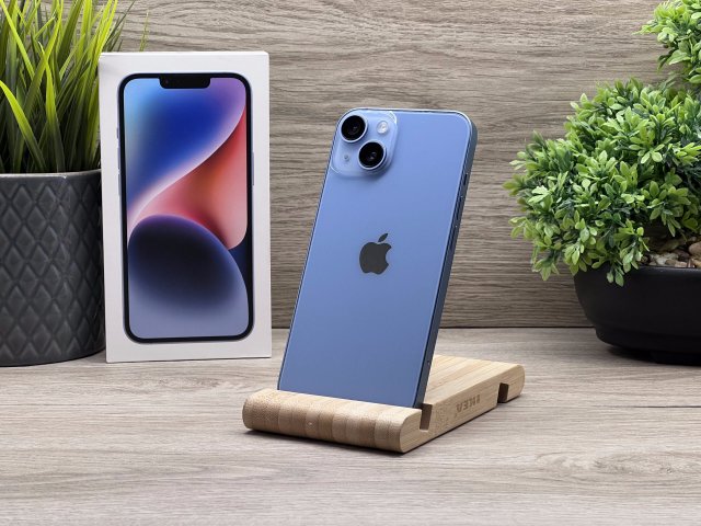 Hibátlan iPhone 14 Blue 128GB 2 ÉV Garanciával Számlával 93% Akku