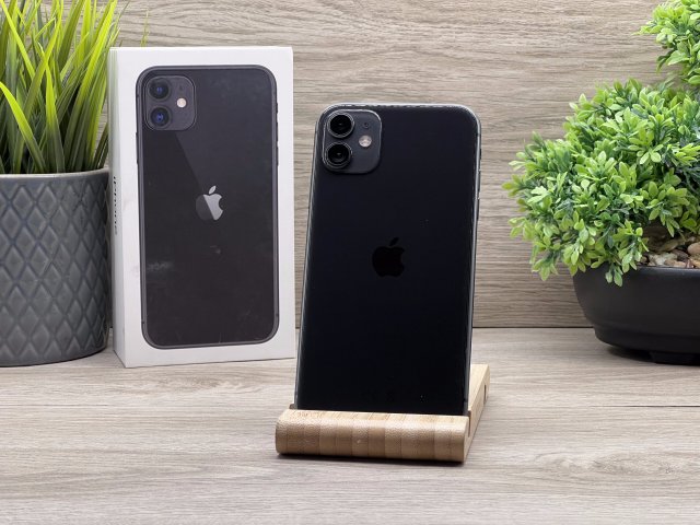 iPhone 11 Black 64GB 2 ÉV Garanciával Számlával 100% Akku