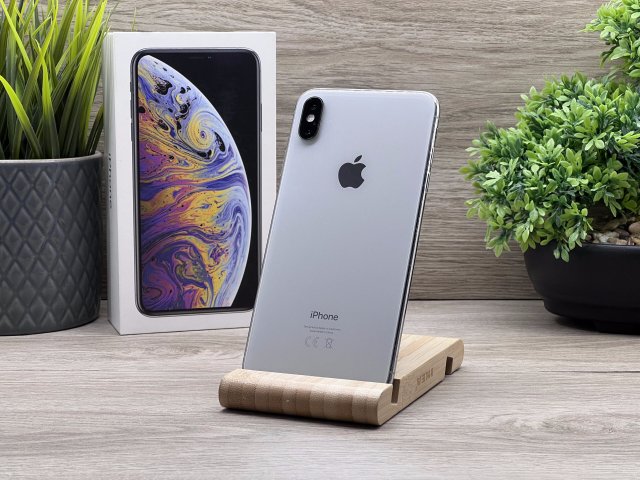 iPhone XS Max Silver 64GB 2 ÉV Garanciával Számlával 100% Akku