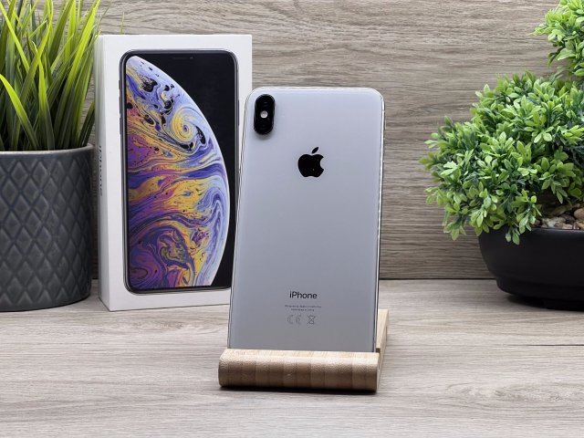 iPhone Xs Max Silver 64GB 2 ÉV Garanciával Számlával Aksi 100%