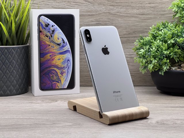 iPhone Xs Max Silver 64GB 2 ÉV Garanciával Számlával Aksi 100%