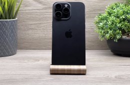 Hibátlan iPhone 15 Pro Max Black Titanium 256GB E-SIM 2 ÉV Garanciával Számlával 92% Akku
