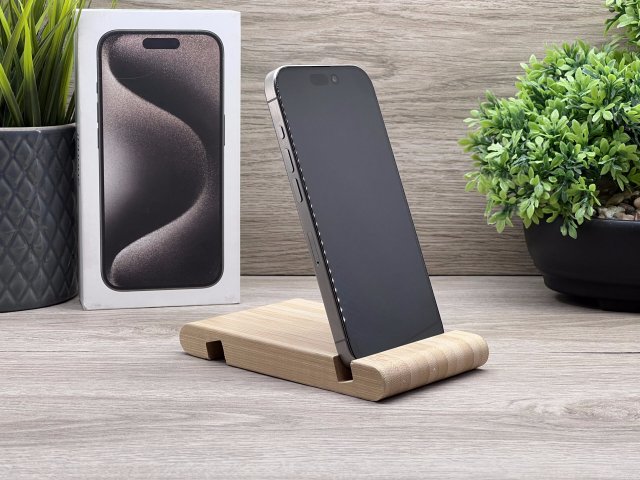Hibátlan iPhone 15 Pro Natural Titanium 128GB 2 ÉV Garanciával Számlával 92% Akku