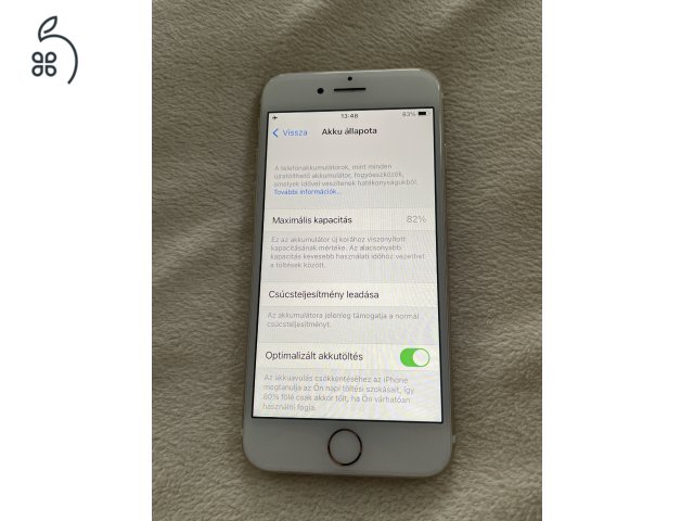 Eladó iPhone 7 gold, karcmentes, független, 128gb, 82%