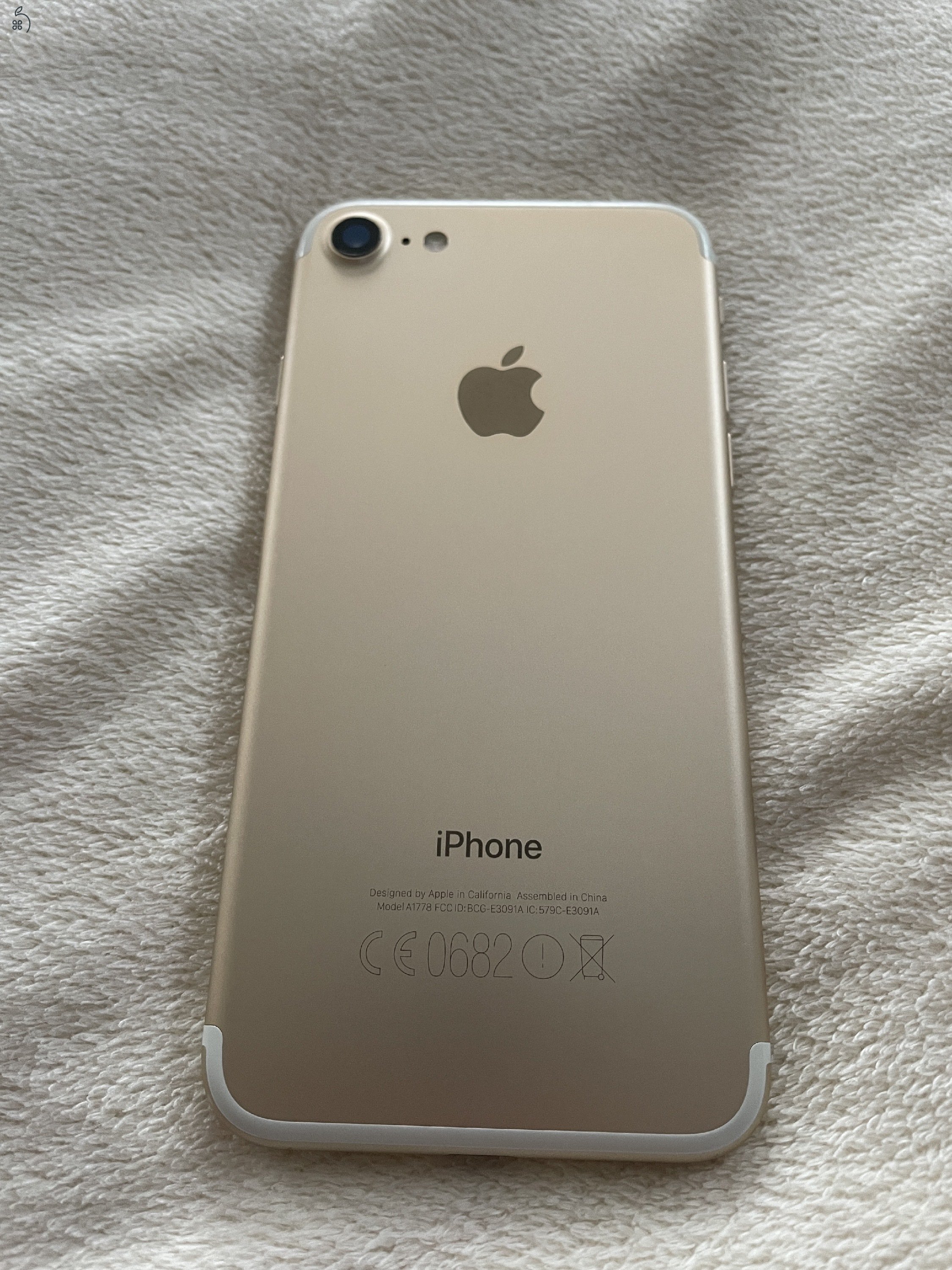 Eladó iPhone 7 gold, karcmentes, független, 128gb, 82%