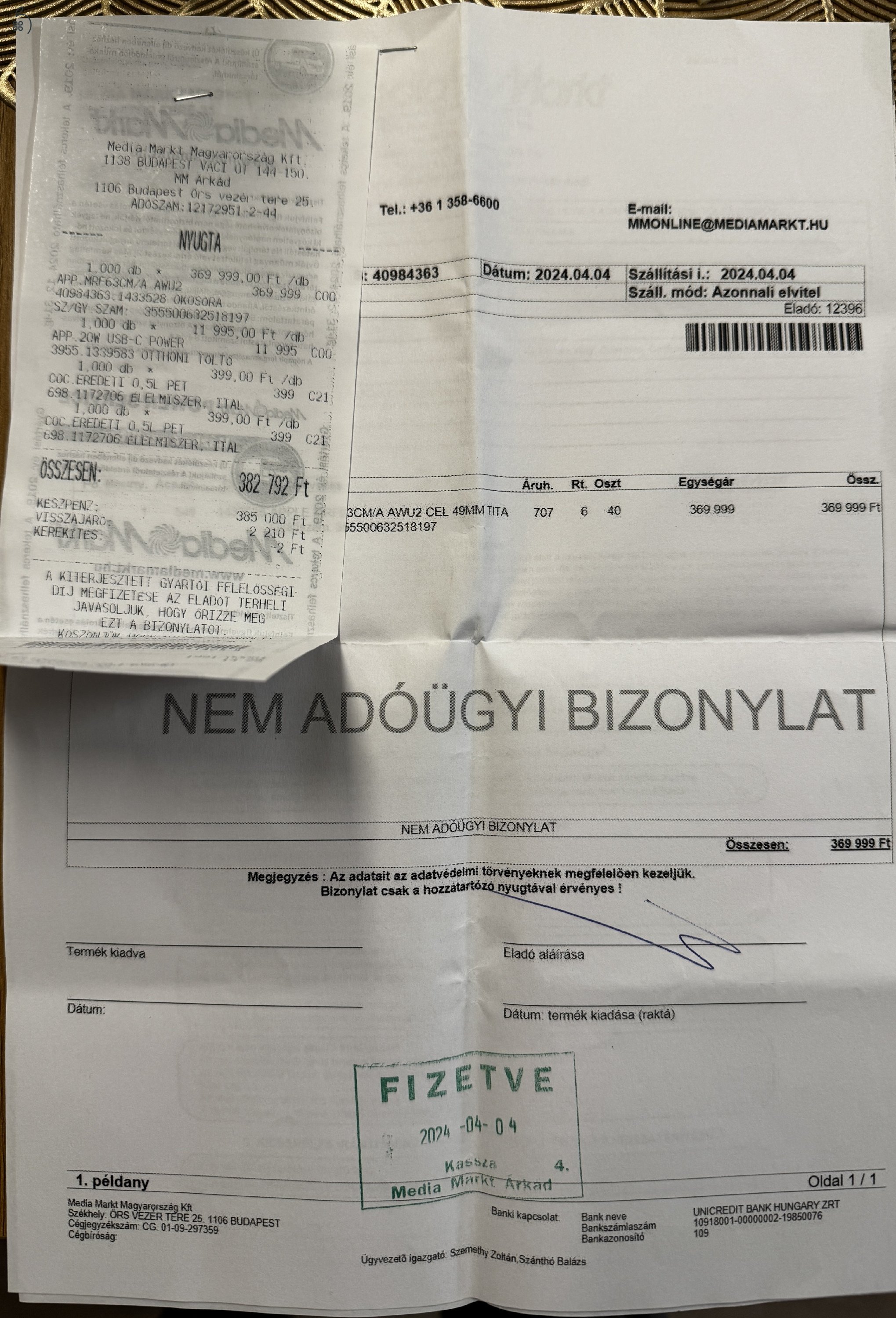 Garanciális 2027.04 Apple Watch Ultra 2