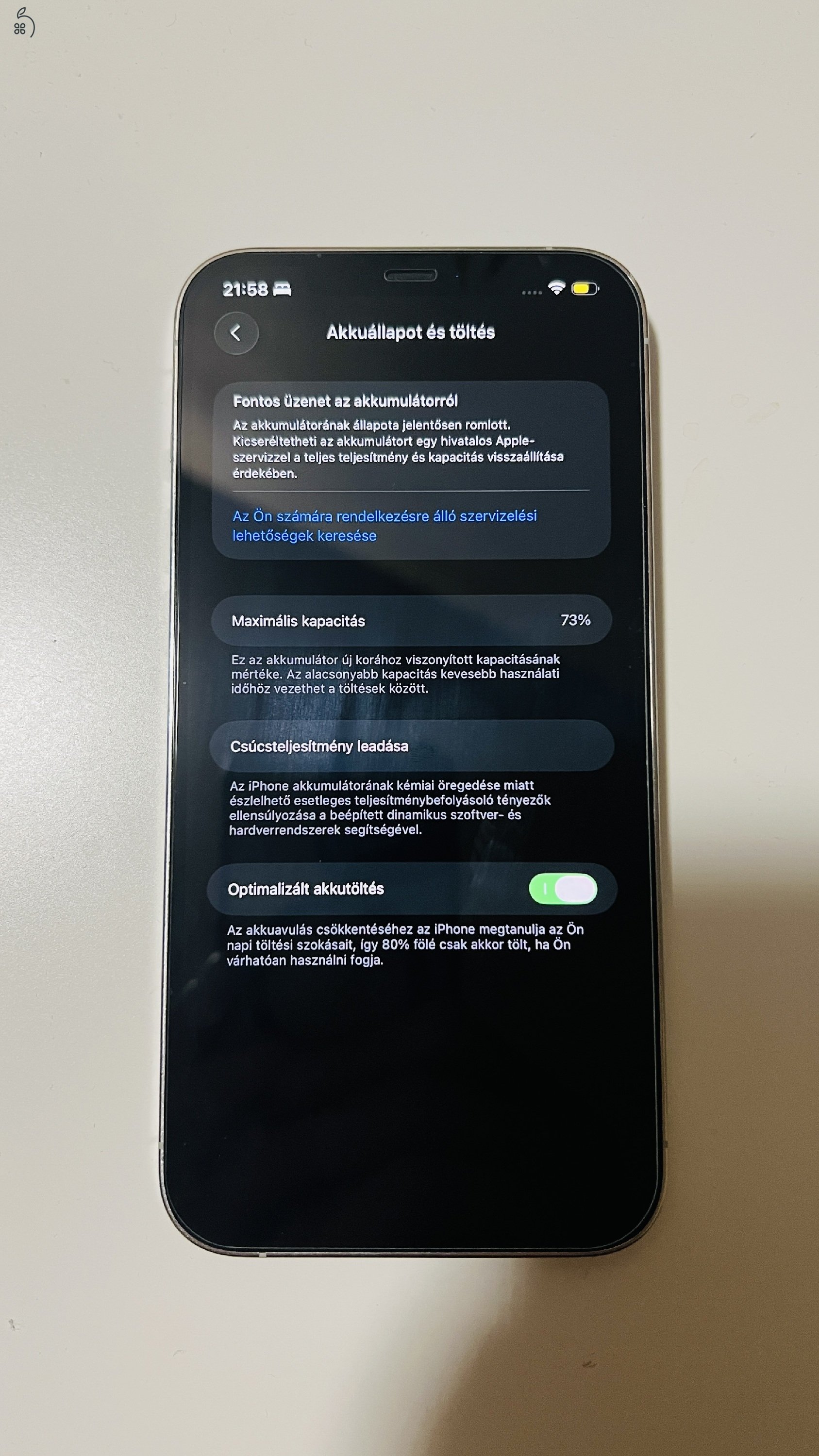 Eladó iPhone 12 Pro Max – 128GB – Kártyafüggetlen – Ezüst