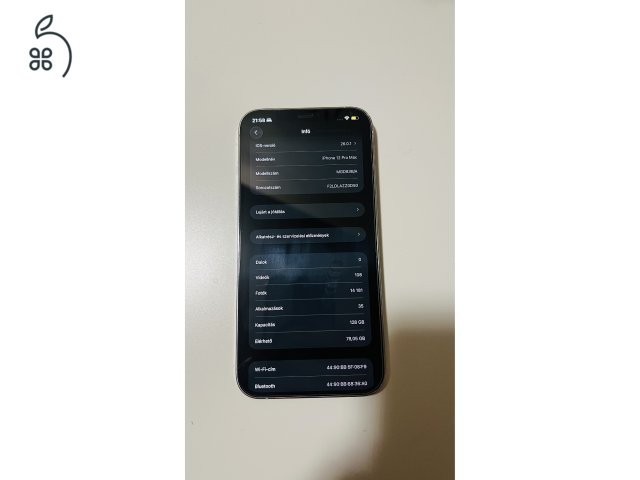Eladó iPhone 12 Pro Max – 128GB – Kártyafüggetlen – Ezüst
