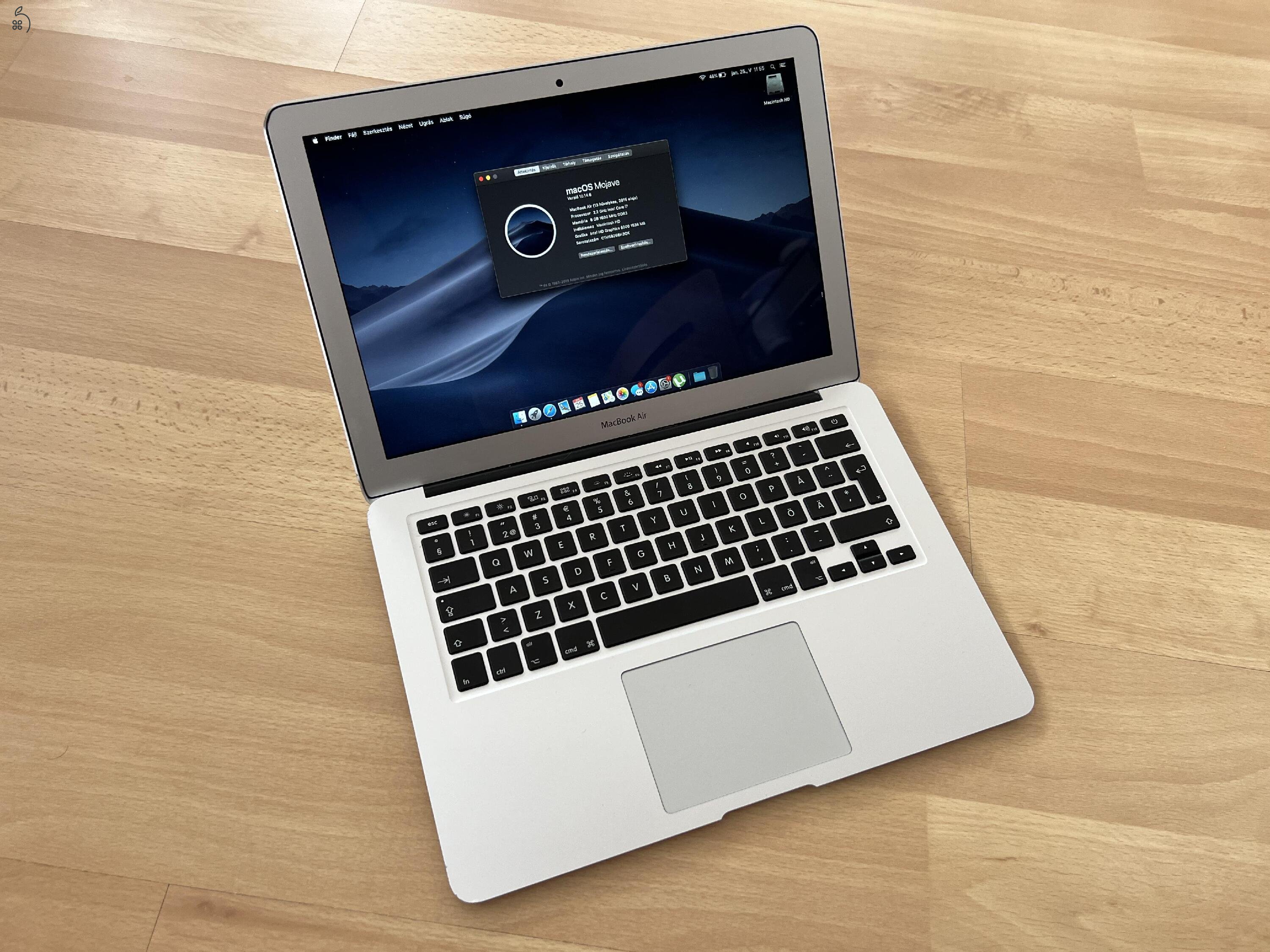 Eladó MacBook Air 2015 i7 2.2GHz/8gb/256GB