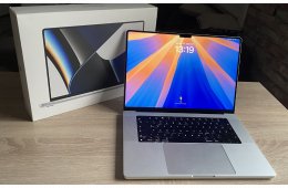 Apple Macbook Pro M1 Max 16” 32GB / 1TB (10c/32c/16c), 92% akksi, Silver, mintha új lenne