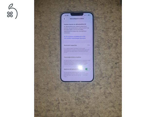 Iphone13, fehér, 256GB eladó
