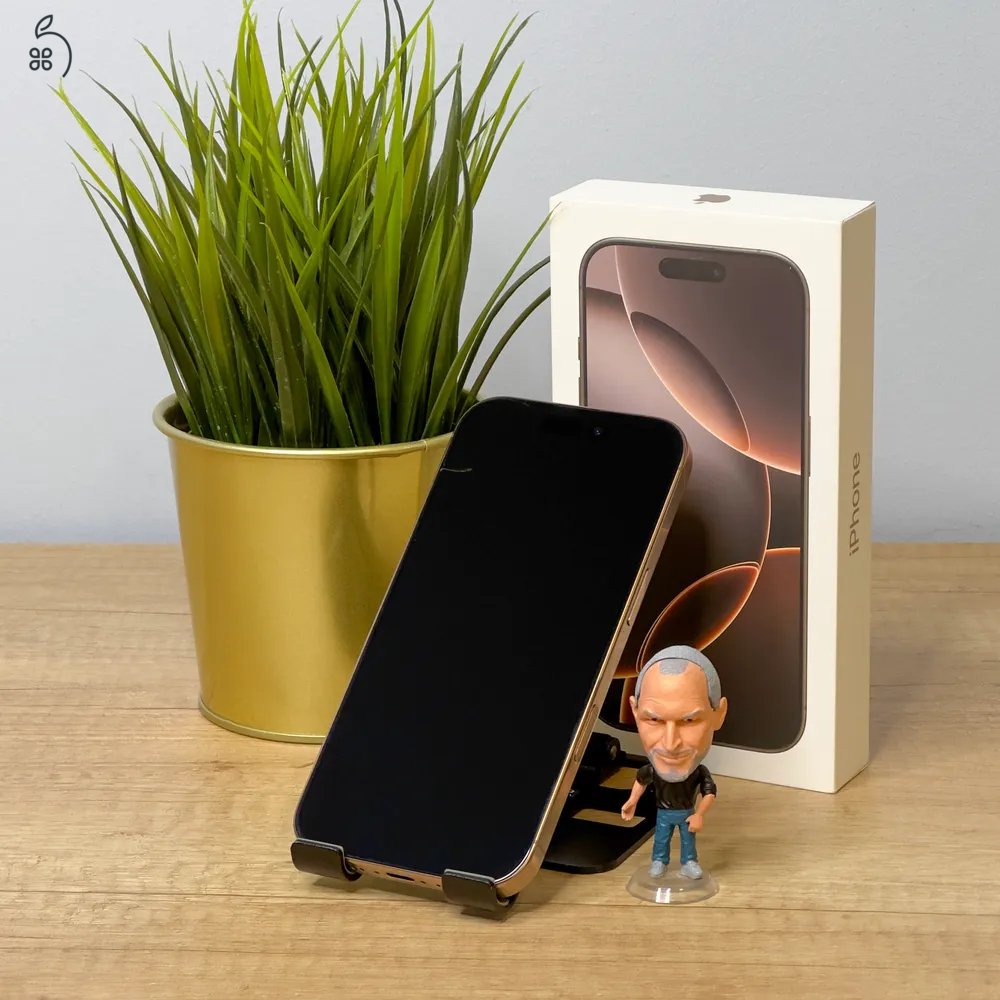 MacSzerez.com - iPhone 16 Pro Max / 256GB / Sivatagszínű Titán / Kártyafüggetlen / Apple Garancia! 