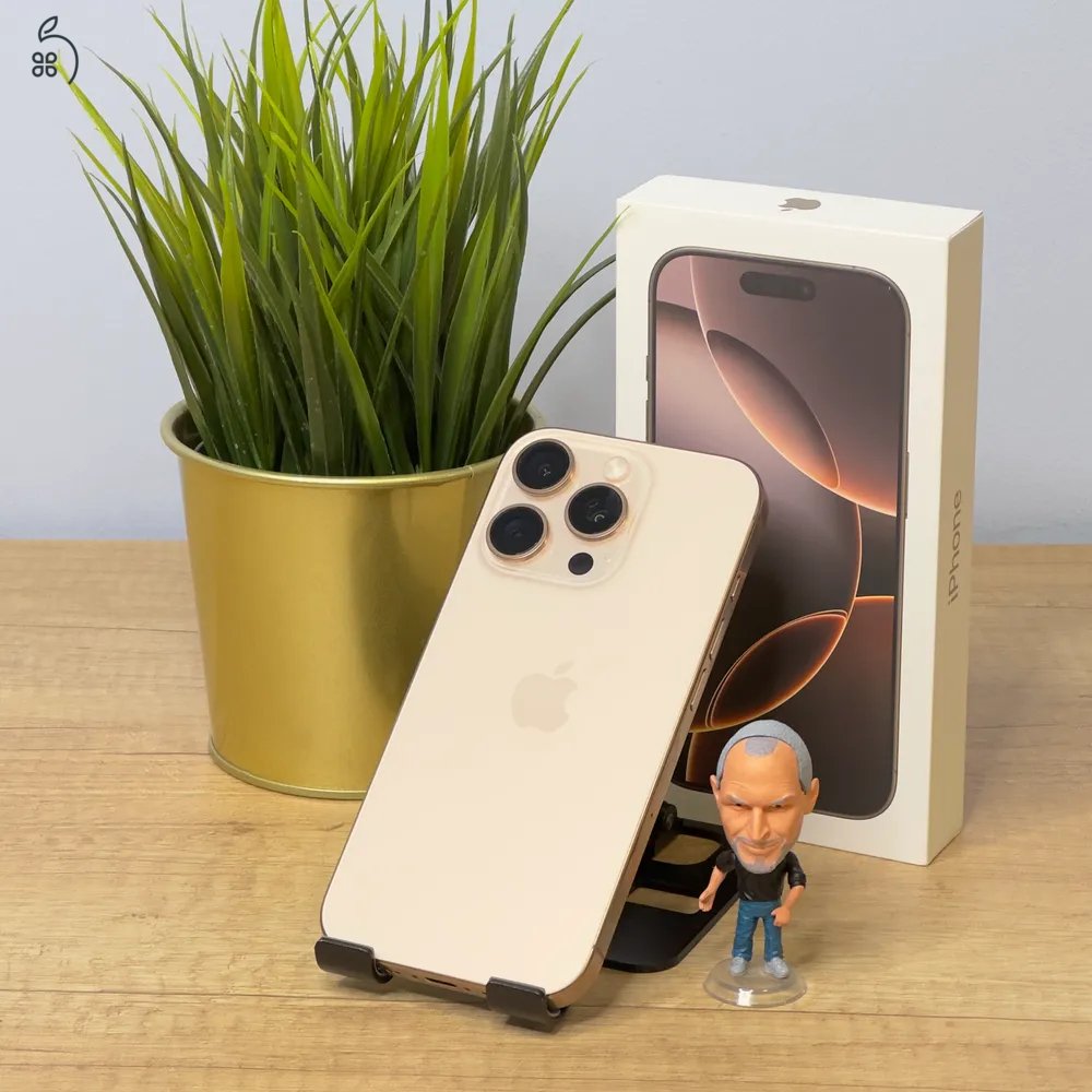 MacSzerez.com - iPhone 16 Pro Max / 256GB / Sivatagszínű Titán / Kártyafüggetlen / Apple Garancia! 