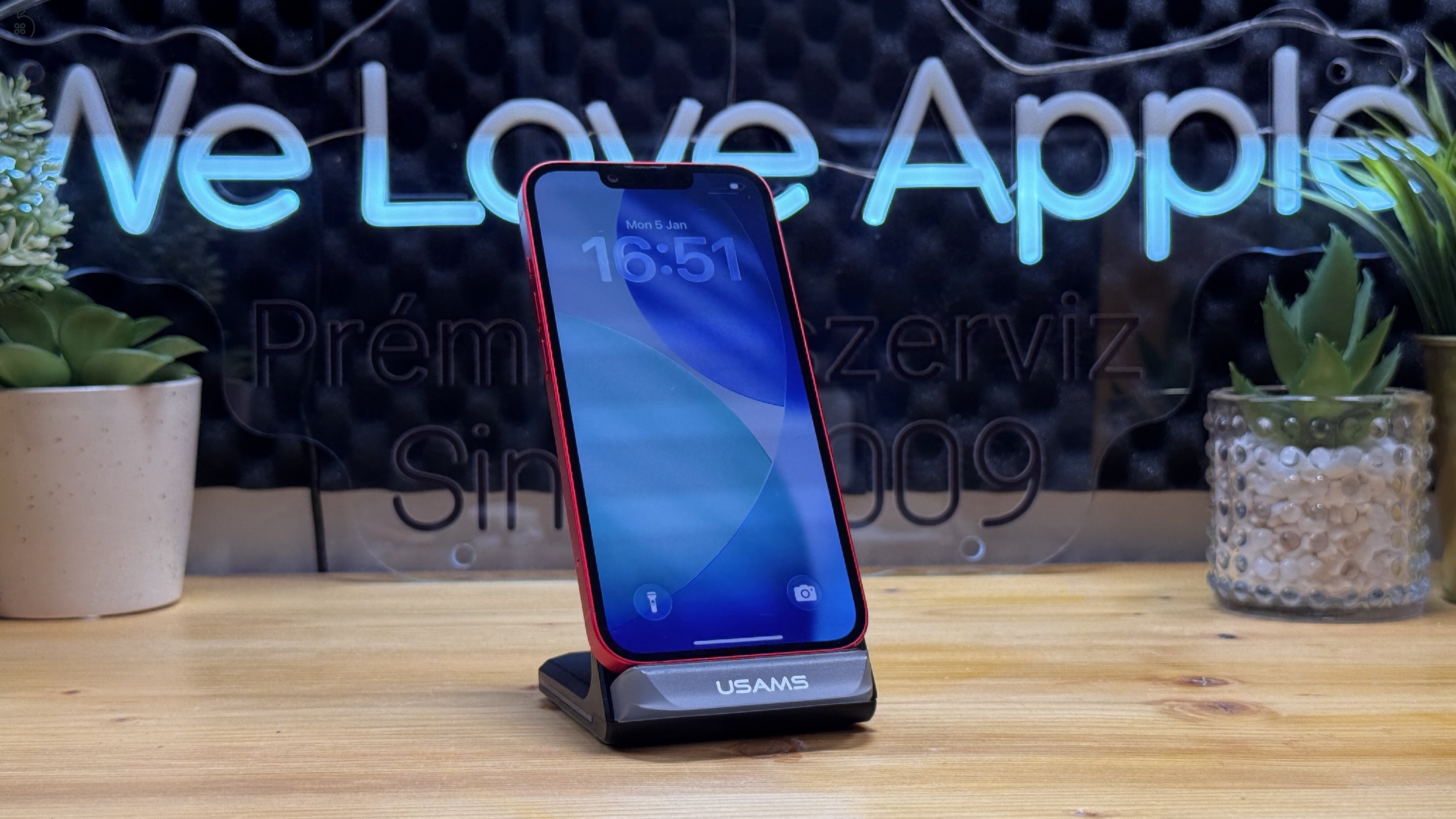  iPhone 14, 128GB, Piros, Független - 1ÉV Garancia, Számla 