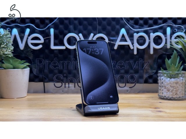  iPhone 15 Pro 256GB Fehér, Független - 1ÉV Garancia, Számla 