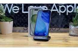  iPhone 15 128GB Zöld, Független - 1ÉV Garancia, Számla 