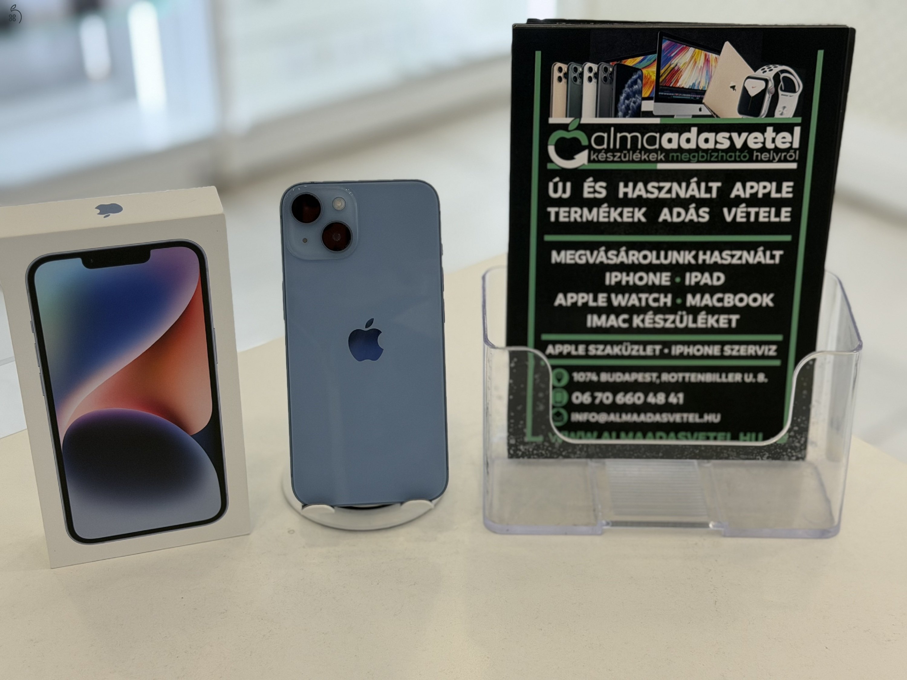 iPhone 14 128GB Független Újszerű/1 hónap gar./Akku 83%p4703