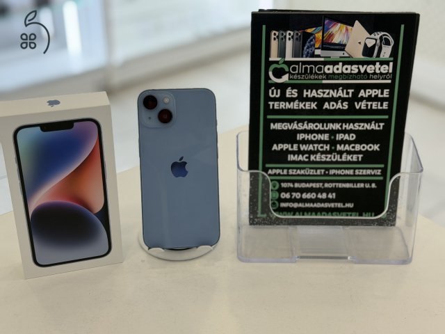 iPhone 14 128GB Független Újszerű/1 hónap gar./Akku 83%p4703