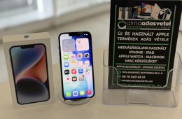 iPhone 14 128GB Független Újszerű/1 hónap gar./Akku 83%p4703
