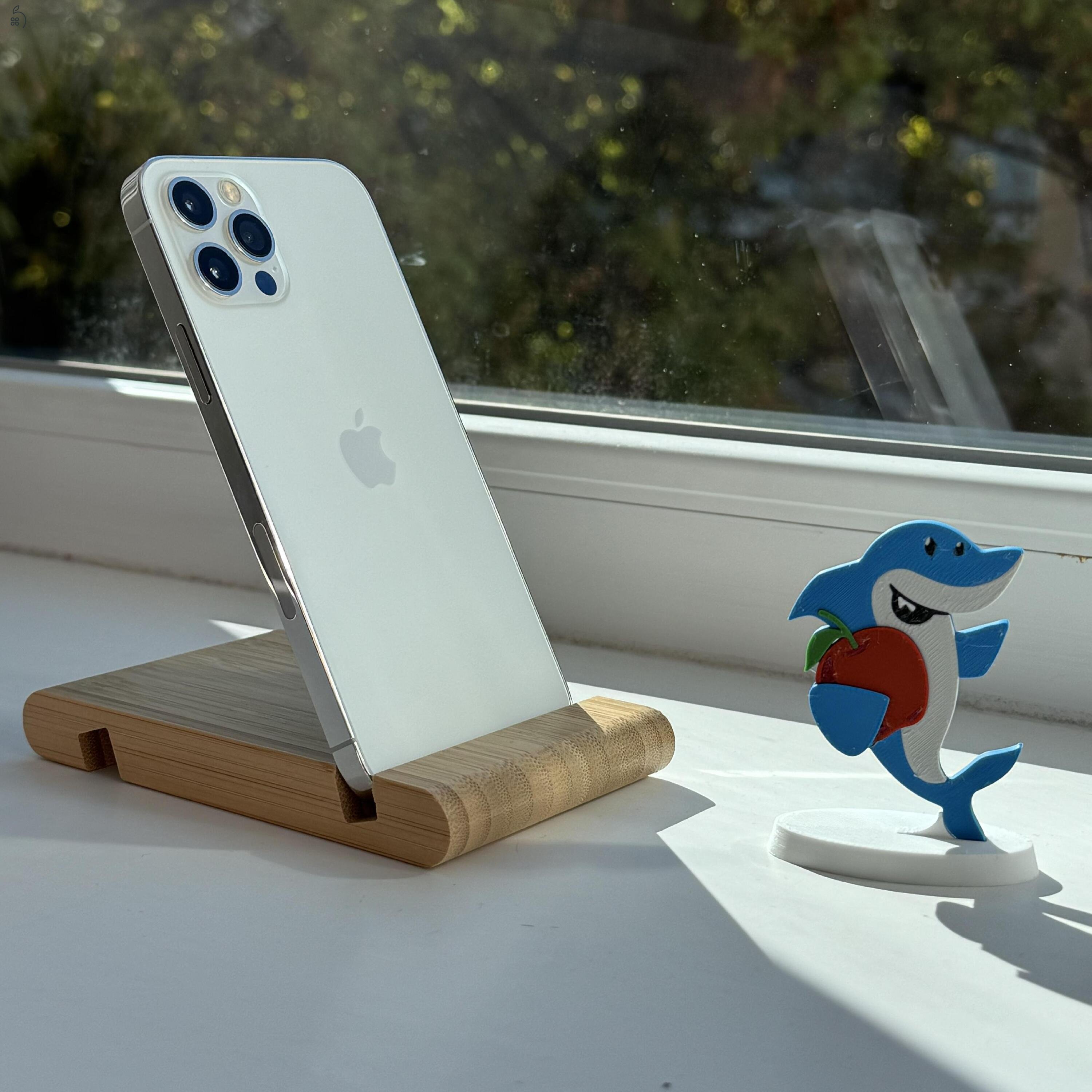 GYÖNYÖRŰ iPhone 12 Pro 128GB Silver -1 ÉV GARANCIA - Kártyafüggetlen, MS4380, 100% Akksi