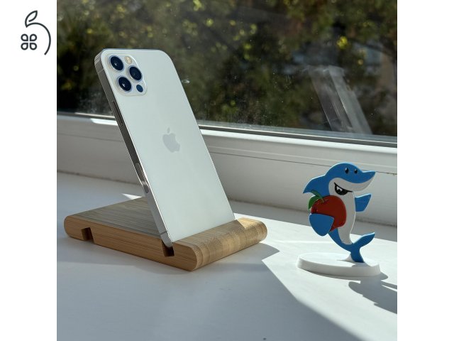 GYÖNYÖRŰ iPhone 12 Pro 128GB Silver -1 ÉV GARANCIA - Kártyafüggetlen, MS4380, 100% Akksi