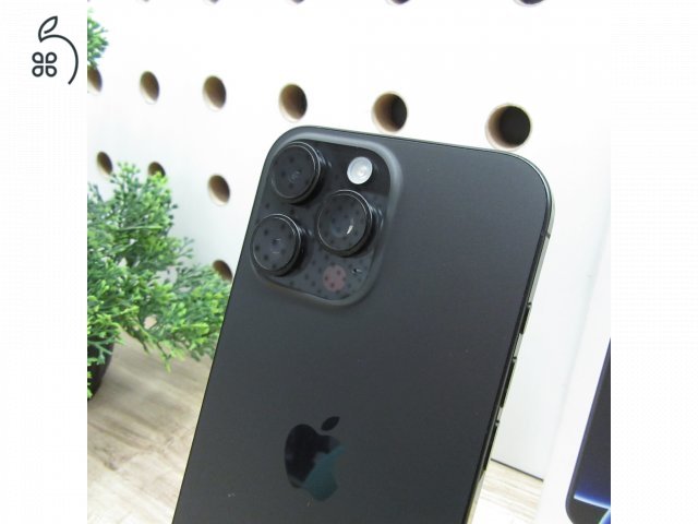 Apple iPhone 16 Pro Max 256GB Black Titanium – használt, karcmentes – Apple garancia 2026.06.02-ig