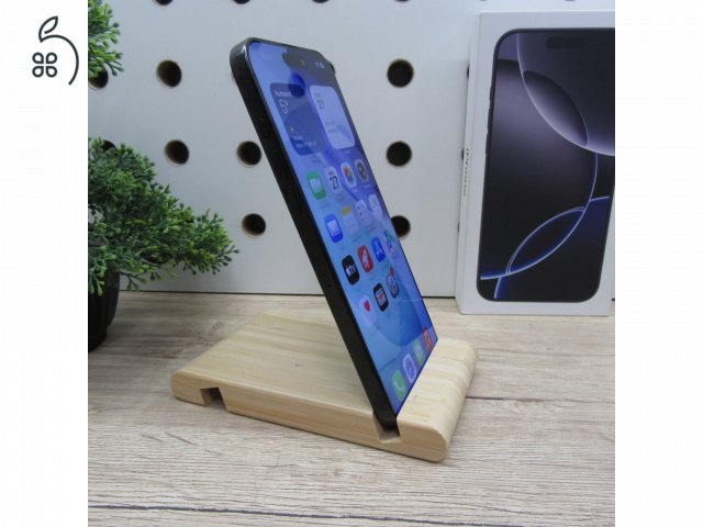 Apple iPhone 16 Pro Max 256GB Black Titanium – használt, karcmentes – Apple garancia 2026.06.02-ig