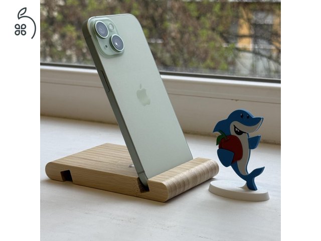 HIBÁTLAN iPhone 15 128GB Green-1 ÉV GARANCIA - Kártyafüggetlen, MS4425