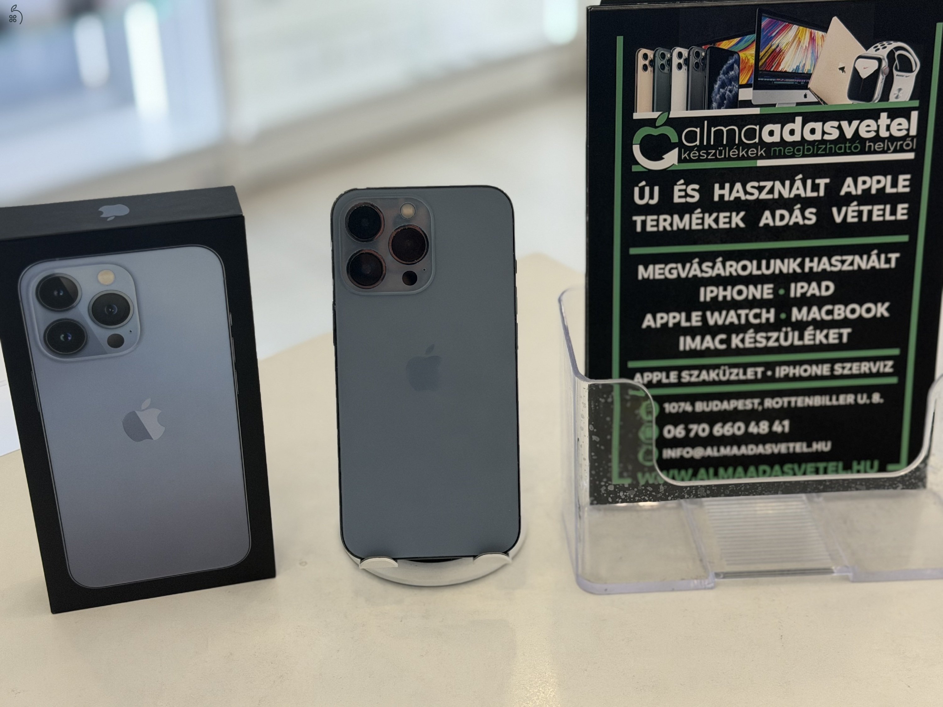 iPhone 13 Pro 128GB Független Megkímélt/1-3 hónap gar./Akku 100%/p4706