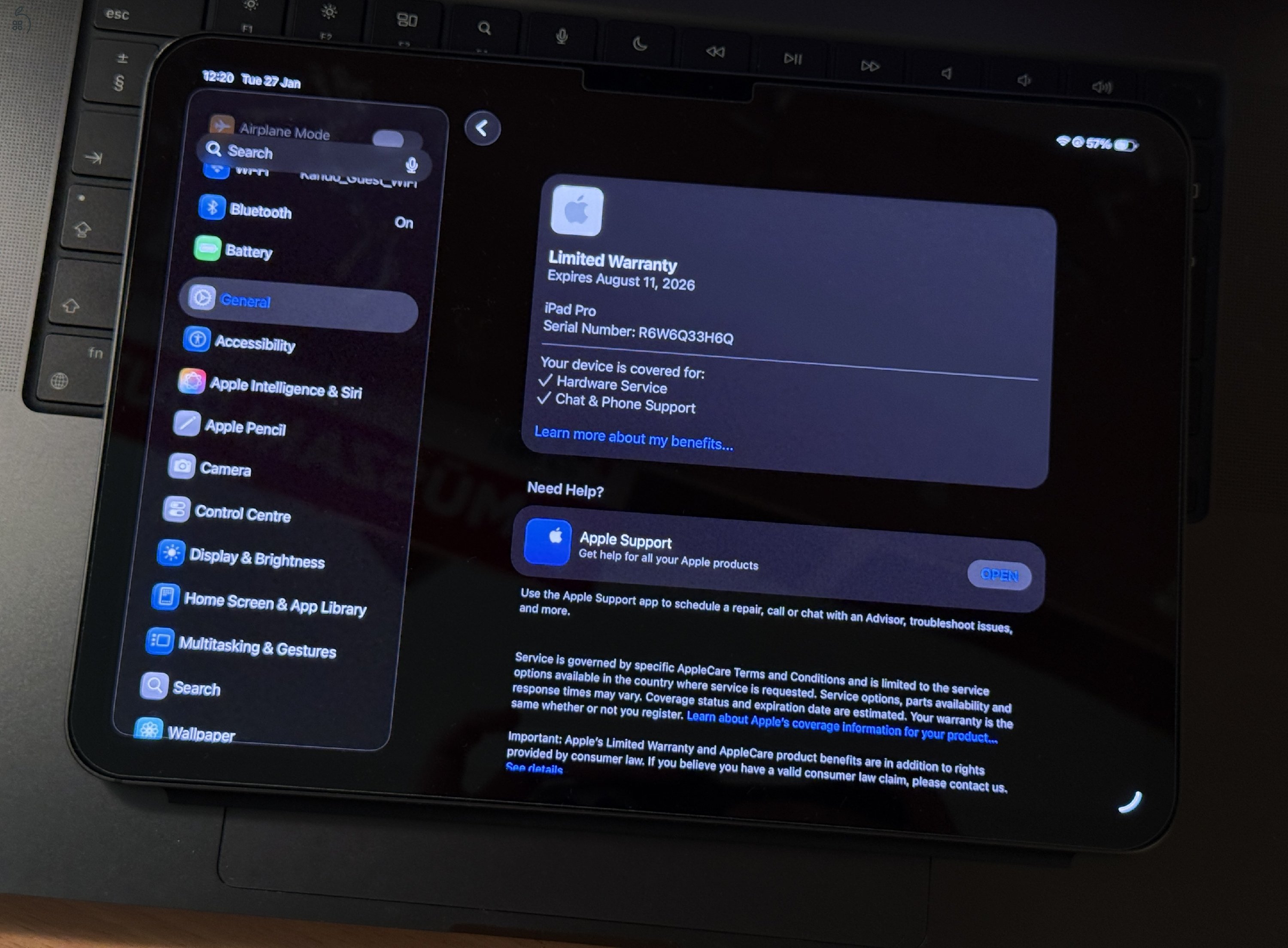 Garancialis Ipad Pro M4 256GB Wifi 100% akku