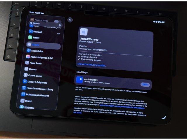 Garancialis Ipad Pro M4 256GB Wifi 100% akku