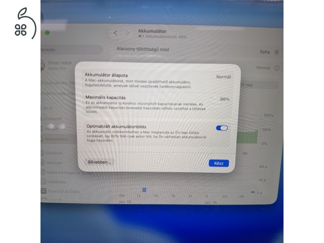 Újszerű Apple MacBook Air 13” Retina (2020) M1 Chip 256GB SSD - Spacegray - MAGYAR