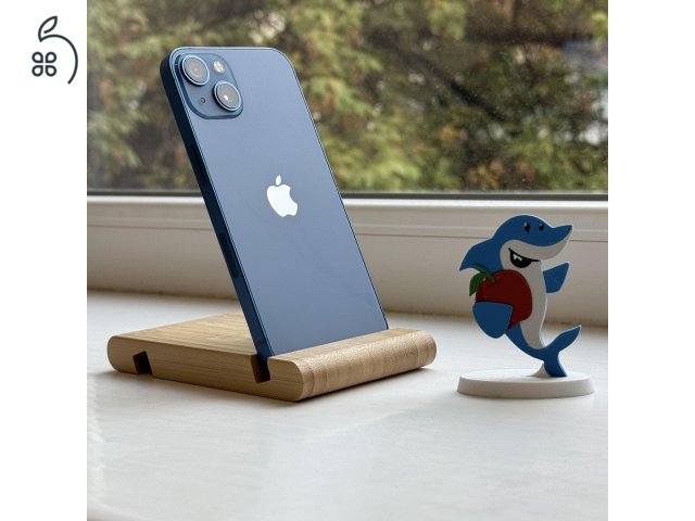 HIBÁTLAN iPhone 13 128GB Blue-1 ÉV GARANCIA - Kártyafüggetlen, MS4453, 100% Akksi