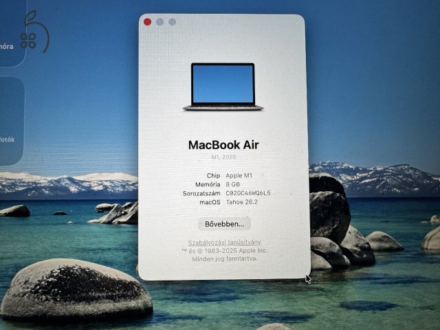 Eladó MacBook Air (M1, 2020) asztoszürke 512Gb