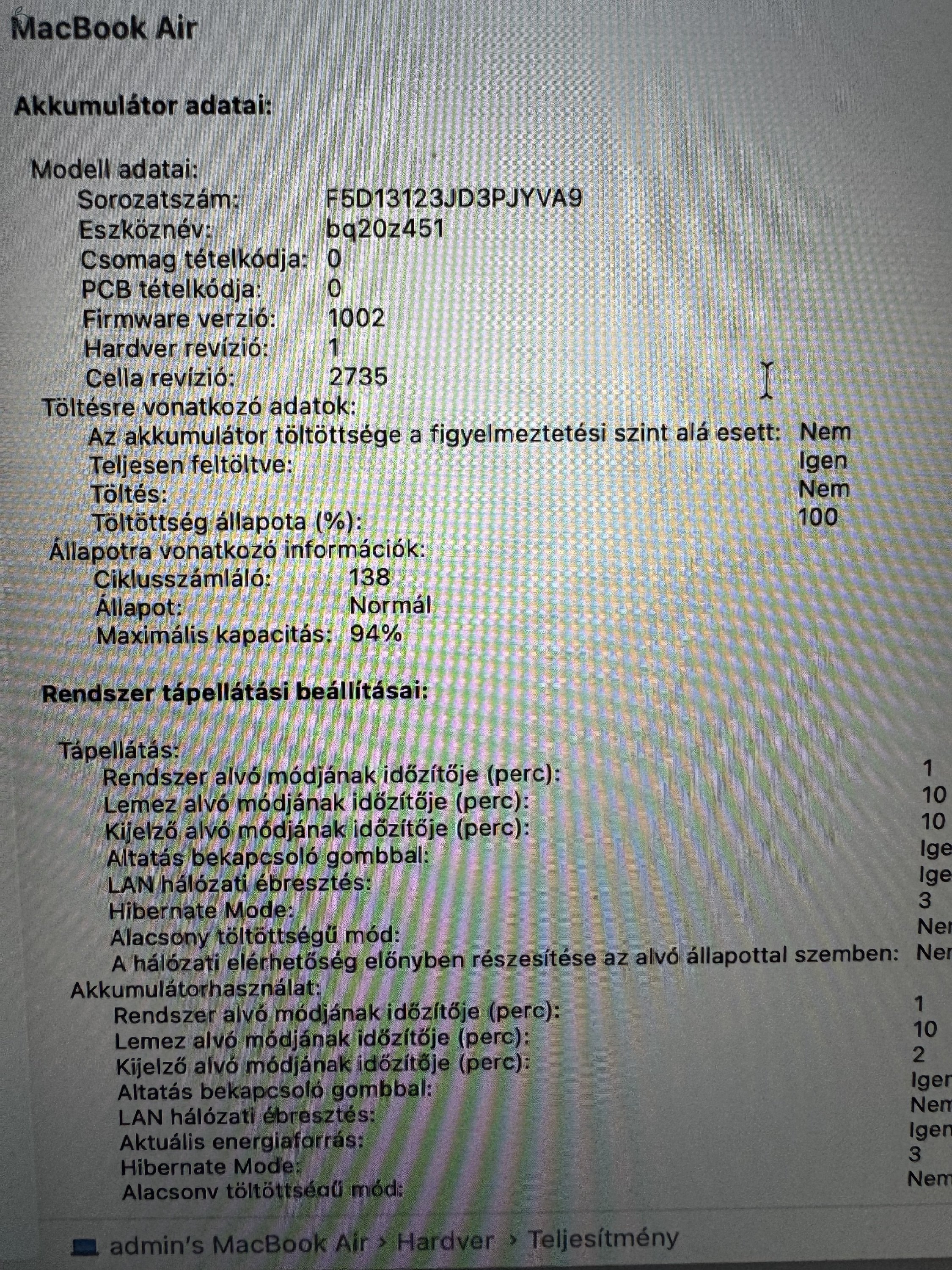 Eladó MacBook Air (M1, 2020) asztoszürke 512Gb