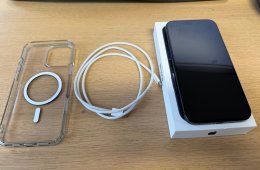 iPhone 16 Pro Max Black Titanium 256GB – független – 100% akku – doboz + tok + fólia – garanciás