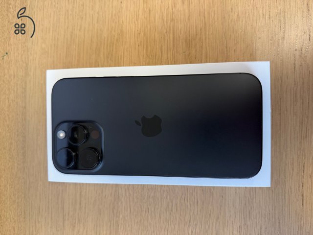 iPhone 16 Pro Max Black Titanium 256GB – független – 100% akku – doboz + tok + fólia – garanciás