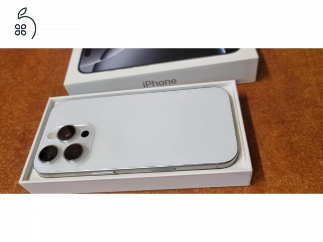 Iphone 16 Pro 256GB White titanium használt, kártyafüggetlen
