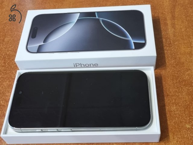 Iphone 16 Pro 256GB White titanium használt, kártyafüggetlen