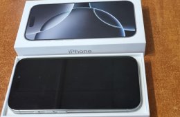 Iphone 16 Pro 256GB White titanium használt, kártyafüggetlen